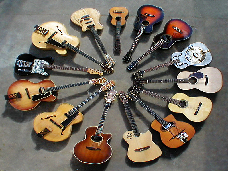 Популярные инструменты музыки. Гитары. Музыкальные инструменты. Интересные музыкальные инструменты. Много музыкальных инструментов.